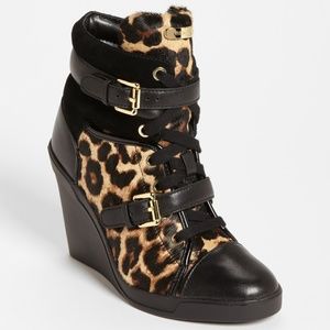 Leopard print boots